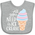 thumbnail image 3 of Inktastic All You Need is Ice Cream with Ice Cream Cone Boys or Girls Baby Bib, 3 of 4