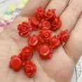 thumbnail image 3 of 70pcs Realistic Red Rose Flower Beads - 12mm Large Floral Beads with Stem & Petals, Glossy Crimson Red Jewelry Beads for DIY Necklace, Bracelet, Earrings, Wedding, Anniversary, Valentine's Day, 3 of 9