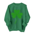 thumbnail image 3 of TaTaai Women Casual St Patrick's Day Printed Crew Neck Long Sleeve No Hood Sweatshirt Ladies Spring Daily Office Street Wear Soft Comfortable Machine Washable Stylish Top Gift, 3 of 6