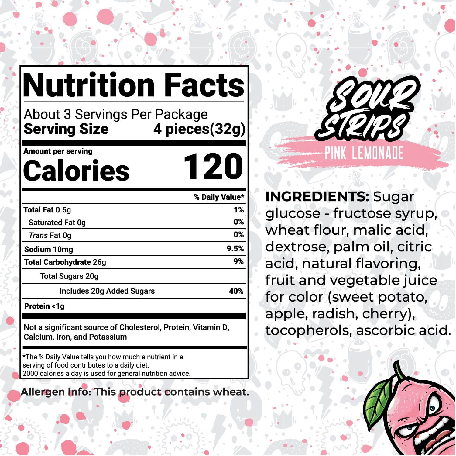 Pink Lemonade Sour Strips