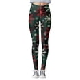 thumbnail image 1 of Gibobby leggings de invierno para mujer Mallas con estampado navideño para mujer, mallas deportivas con Control de Yoga, mallas deportivas para mujer, mallas de cintura alta (Verde, S), 1 of 4