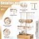 thumbnail image 3 of Organizador de Joyas de Metal, Estante de Joyas de 3 Niveles, Soporte para Joyas con en Forma de  para Arete, Pulseras, Relojes, Anillos, Collares, Oro, 3 of 7