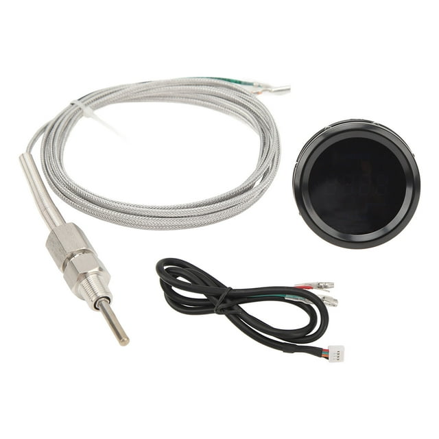 Medidor EGT Con Sensor, Medidor De Temperatura De Gases De Escape De Alta Precisión De 200 A 1300 Grados Celsius 52 Mm Una Prueba De Golpes Para Automóviles