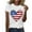 White, variant on 4Th of July Shirts Women USA American Flag Cotton Tops Crewneck Patriotic Basic Tees Short Sleeve T-Shirt
