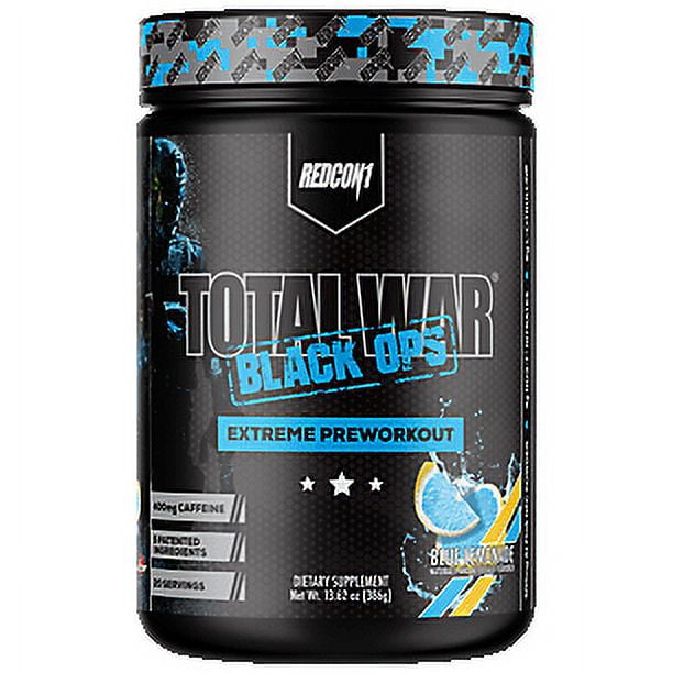 Redcon1 Total War Black Ops Extreme Blue Lemonade Pre-Workout 13.62 oz