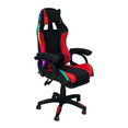 thumbnail image 1 of Silla Gamer Led RGB Ergonomica con Masajeador, descansa pies, reclinable y cabecera Rojo con Negro, 1 of 8