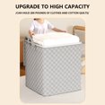 thumbnail image 4 of Taicans Checkered Storage Bag,Large Capacity 110L Foldable Non-Woven Fabric with Zipper,Dust-Proof Water-Resistant Organizer for Moving,Travel,Home,Quilt and Clothes Storage, 4 of 9