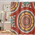 thumbnail image 3 of Bohemian Print Shower Curtains Boho Indian Mandala Vintage Floral Circle Pattern Bathroom Decor Shower Curtain Sets with Hooks Waterproof Polyester Fabric, 72 x 72 Inch, 3 of 6