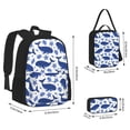 thumbnail image 2 of Disketp Whale Mochila Estampada de Gran Capacidad con Lonchera y Estuche, Set de 3 Piezas para Estudiantes, 2 of 7