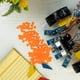 thumbnail image 5 of 50 piezas modelo de polea de ranura única mini conjunto de polea de correa de plástico para maquinaria de construcción proyectos de ingeniería de bricolaje naranja, 5 of 5