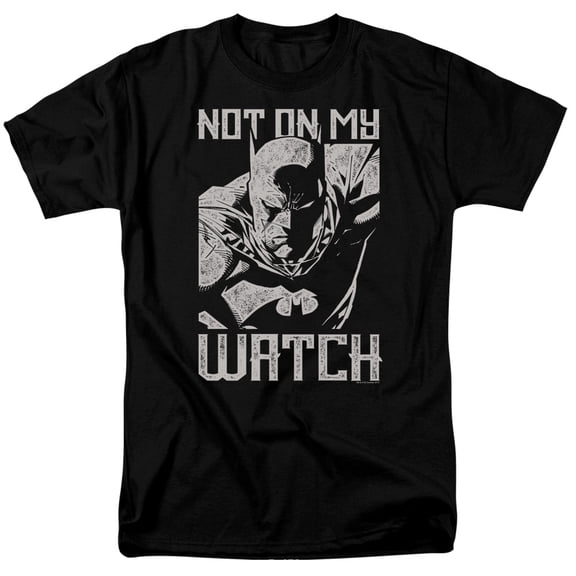 Batman Watch S/S Adult 18/1 T-Shirt Black