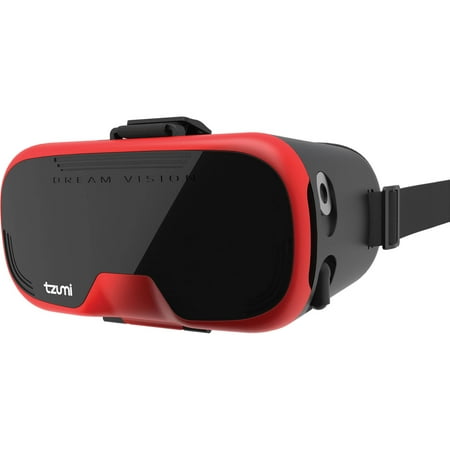 Tzumi Dream Vision Mobile VR Headset, Red, Smartphone Compatible