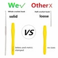 thumbnail image 6 of Yarniss 14 Size Crochet Hooks 2.0mm(B)-10.mm(N), Crochet Hook with Ergonomic Soft Grip, 6 of 7
