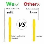 Yarniss 14 Size Crochet Hooks 2.0mm(B)-10.mm(N), Crochet Hook with Ergonomic Soft Grip