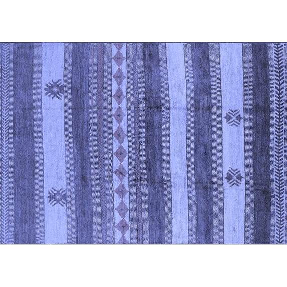 Ahgly Company Indoor Rectangle Oriental Blue Industrial Area Rugs, 2' x 5'