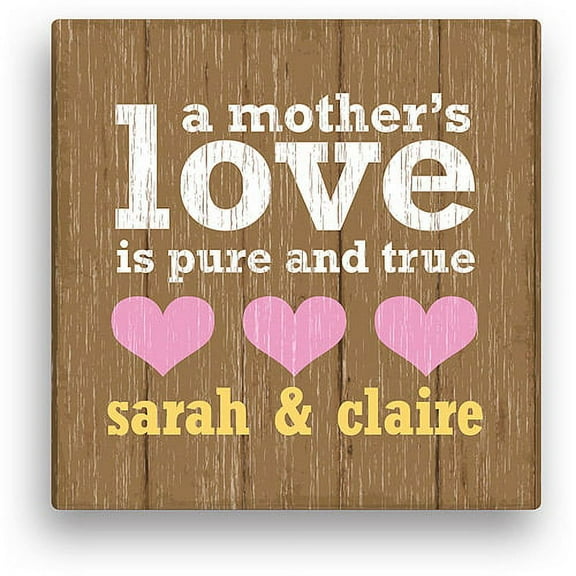 Personalized A Mother's Love 12" x 12" Canvas