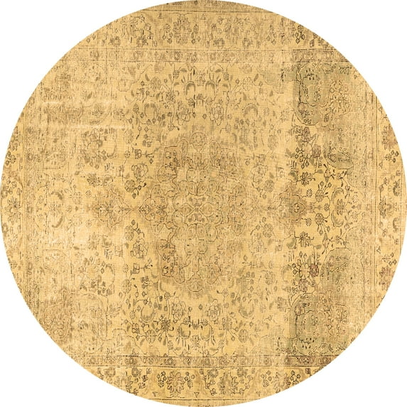 Ahgly Company Indoor Round Persian Brown Traditional Area Rugs, 6' Round
