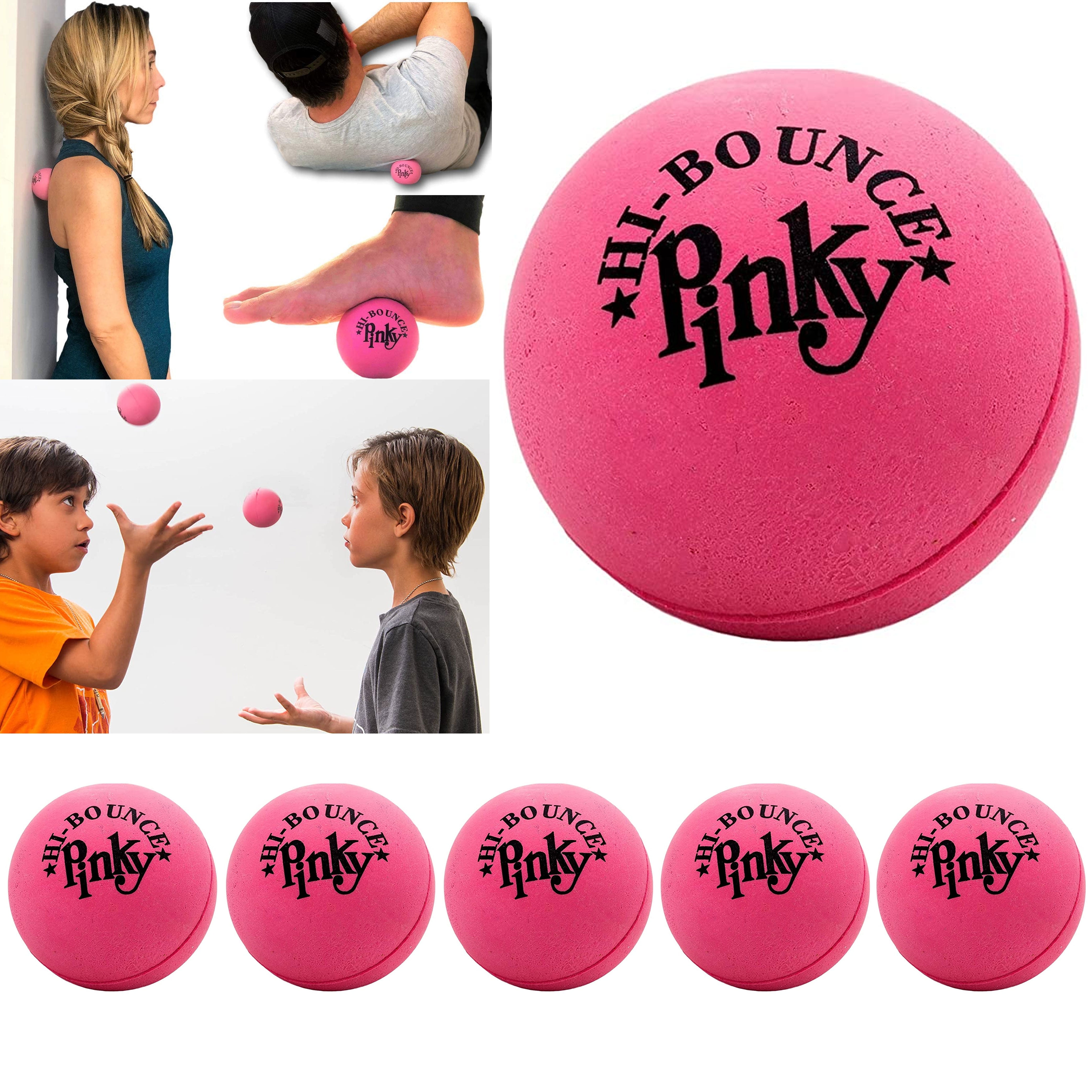 6 Pc Rubber Super High Bounce Balls Bouncy Massage Ball Trigger Points