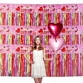 thumbnail image 5 of Valentine’s Day Heart Rain-Foil Curtain - Sparkling Red Heart Backdrop, Easy-to-Install Romantic Decor for Weddings, Proposals, Anniversary Parties & Celebrations, 1pc, 5 of 5