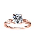 thumbnail image 1 of 1.00 Carat Excellent Round Cut Natural Diamond Beautiful Solitaire Bridal Ring for Bride Solid 18K Rose Gold Size 5, 1 of 8
