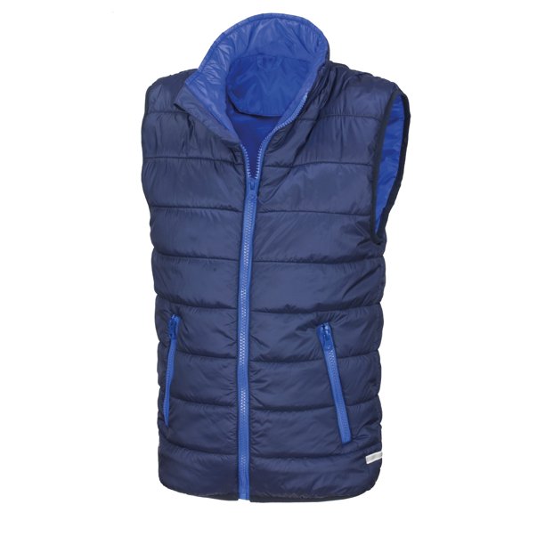 Result Core - Chaleco Forro Polar Cremallera Sin Mangas para Niños/Niñas (Marino, Azul Real)