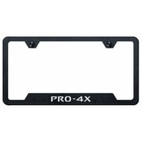 Nissan Pro-4X Laser Etched Logo Cut-Out License Plate Frame (Rugged Black)