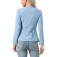 thumbnail image 3 of INSPIRE CHIC Business Casual Blazers for Women Button Down Scoop Neck Long Sleeve Office Work Blazer Jackets with Pockets S Gray Blue, 3 of 6