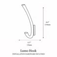 thumbnail image 6 of Balin Designs Lumo Wall Hook, Contemporary Single Wall Hanger, Satin Nickel, 6 of 6