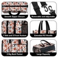 thumbnail image 3 of Teacher Tote Bag,Orange Basketball Players Pattern Teacher Utility Tote Bag,Large Work Tote Bags for Women with Multiple Pockets,Top Zipper Closure,13.8x10.6x6.7 Inch, 3 of 5