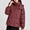 Wine, variant on BZGTZT Winter Oversized Coats for Women 2024 Plus Size Jacket Lightweight Thicken Warm Parkas Outerwear with Pockets