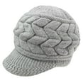thumbnail image 3 of Holzlrgus Womens Winter Beanie Warm Knitted Slouchy Wool Hats Cap with Visor, 3 of 7