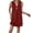 Wine, variant on Edvintorg Womens Dress Sleeveless V-Neck Plain Casual Mini Dresses Sundresses for Women 2026 Vacation Travel