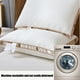thumbnail image 5 of Almohada de plumón de calidad hotelera | Núcleo de plumas suave y firme | 48 x 74 cm (18,89 x 29,13 pulgadas) | Funda de poliéster blanca | Lavable a máquina | Ideal para dormir boca arriba, de lado, 5 of 7