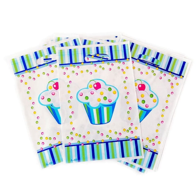 Bolsas de regalo con estampado de lunares para niño y niña, bolsa de plástico para caramelos, botín para fiesta de cumpleaños, suministros de decoración, 10-50 piezas