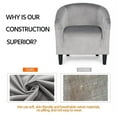 thumbnail image 5 of Alden Design Upholstered Barrel Accent Chair for Livingroom, Gray Velvet, 5 of 7