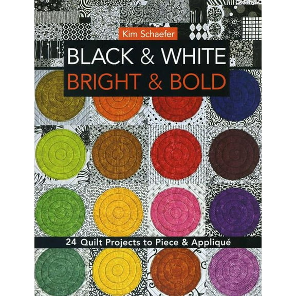 Black & White, Bright & Bold : 24 Quilt Projects to Piece & Appliqué (Paperback)