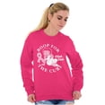 thumbnail image 3 of Breast Cancer Betty Boop For The Cure Women Plus Size Crewneck Sweatshirt Brisco Brands 2X, 3 of 5