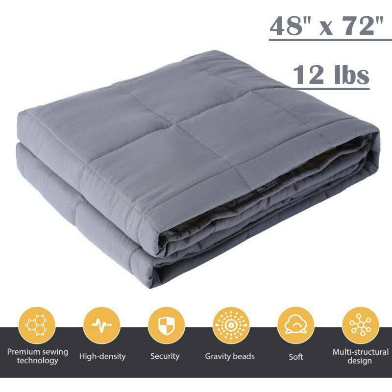 48x72" Weighted Blanket Full Queen Size Reduce Stress 12lb - Walmart