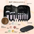 thumbnail image 2 of 15 pc STARTER KIT w/BRUSHES & CASE (EBONY) Mineral Makeup Foundation Blush Bronzer Illuminating Veil Set Bare Skin Matte Powder, 2 of 6