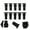 3.5mm-black, variant on 10X Cable Gland Connector Rubber Strain Relief Cord Power Tool Cable Sleeves