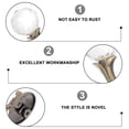 thumbnail image 3 of TAILTOSS 2Pcs Zinc Alloy Crystal Curtain Hooks for Home in Creative Shape Bronze, 3 of 8