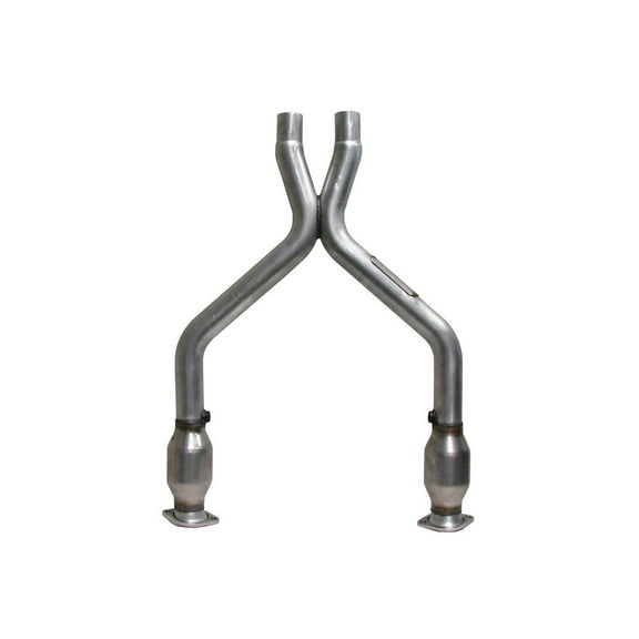 BBK Performance 1461 2-1/2 High Flow Catted Short X-Pipe Fits select: 2011-2014 FORD MUSTANG