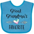 thumbnail image 3 of Inktastic Great Grandmas Favorite Heart Great Grandchild Boys or Girls Baby Bib, 3 of 4