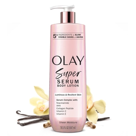 Olay Super Serum Body Lotion, Moisturizing Body Lotion for Dry Skin with Super Serum Complex, 18.5 fl oz