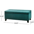 thumbnail image 3 of Christopher Knight Home Breanna Fabric Storage Ottoman, Dark Teal, 3 of 8
