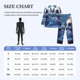 thumbnail image 3 of KLL Cute Fish Flower Couple Sleepwear Mens Flannel Pajamas,Long Cotton Pj Set, 3 of 7
