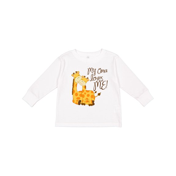 Inktastic My Oma Loves Me Boys or Girls Long Sleeve Toddler T-Shirt