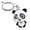 1, variant on Naierhg 2Pcs FashionPanda Metal Keyring Keychain Car Key Holder Bag Pendant Gift