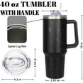 thumbnail image 2 of 40oz Halloween Tumbler with Handle, Spider Coffee Cups with Lid and Straw, Stainless Steel Insulated Travel Mug, Halloween gifts for women & men, 2 of 6