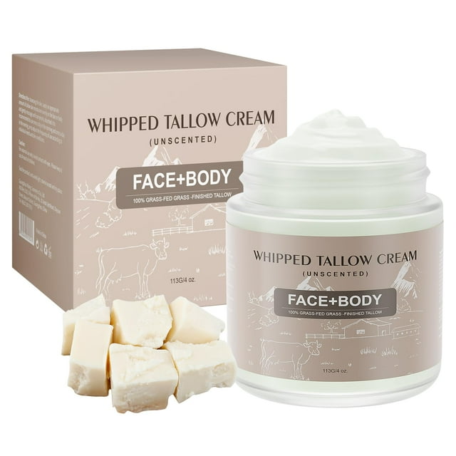 Crema de sebo de res Ofanyia batida de sebo, 113 g, para el cuidado de la piel